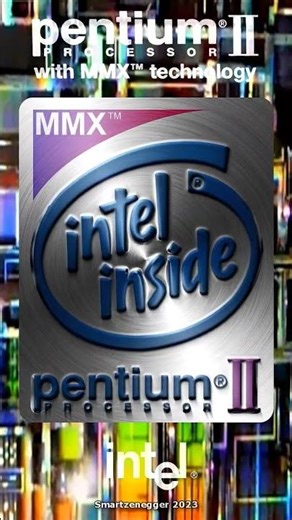 Intel Pentium 2 mmx processor logo