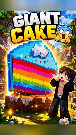 GIANT CAKE 😱 in Minecraft!
