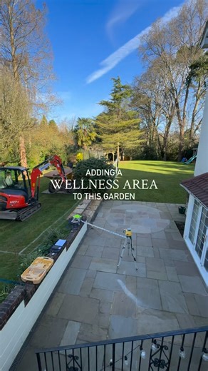 Esme | Garden Design & Landscaping on Instagram: "✨ A wellness space built for switching off. This part of the garden was transformed into a dedicated wellness zone, designed around movement, recovery and everyday relaxation. We installed both a swim spa and a hot tub, set into composite decking on a custom aluminium subframe to ensure long-term strength, clean detailing and a seamless finish. Smart stepped levels make moving between zones effortless, while keeping the layout calm and uncluttere