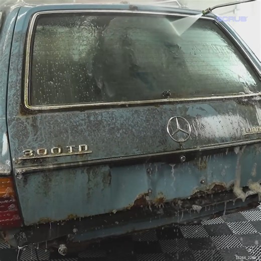 17M views · 172K reactions | Trashed Mercedes 300TD Cleaning Restoration | Scrub | Facebook