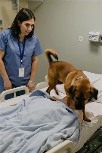 The doctors decided to turn off the life-support machines keeping the young officer alive, but before doing so, they allowed his dog to say goodbye — but then something unexpected happened. Full Story in Comments👇👇 | StageStars