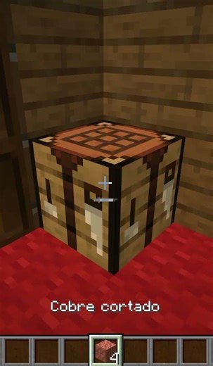TUTORIAL DE CÓMO HACER COBRE CORTADO EN MINECRAFT! #shorts #crafteo #minecraft
