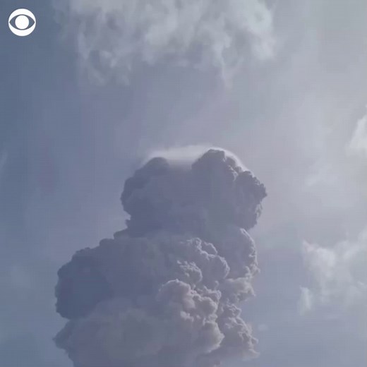 25K views · 144 reactions | Volcano on St. Vincent unleashes pillar of ash and smoke | A huge pillar of ash and smoke arise from La Soufrière volcano on St. Vincent after the volcano, which had been dormant for decades, erupted Friday... | By CBS News | Facebook