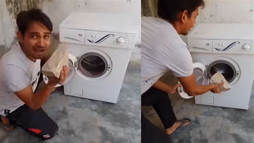 Man Drops Stone Inside Washing Machine; Over 2 Million People Curiously Watch Viral Video To Know What Happened Next