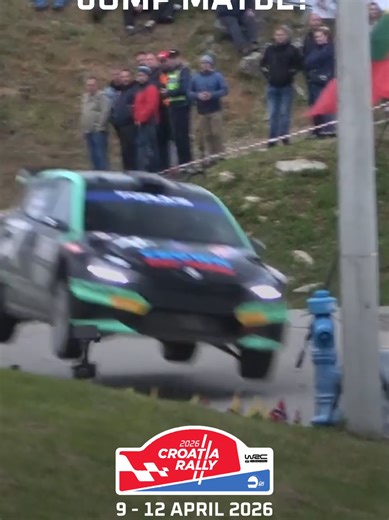 Škoda flying high 🚀 One jump. Full commitment. WRC Croatia Rally 9 – 12 April 2026 Tickets coming soon! 🎥 GHrallyemotion