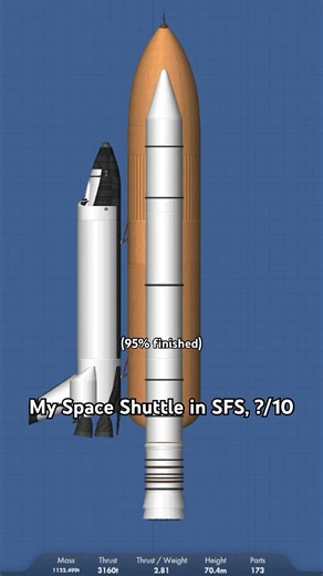 I built the realistic Space Shuttle in SFS. #spaceflightsimulator #space #spaceshuttle