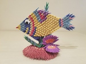 How To Make 3D Origami Fish Showpiece