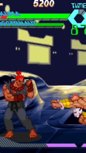 Akuma vs Dhalsim in X-Men vs Street Fighter Linux Mint