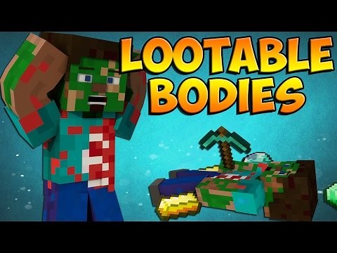 Minecraft Mods: Lootable Bodies Mod - No More Losing Items?! (Minecraft Mod Showcase)
