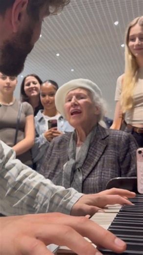 Emilio Piano on Instagram: "100 year old singer leaves everyone SPEECHLESS 😱🥹 I was playing piano at a train station when suddenly a lady in a wheelchair asked me to play Ave Maria. Moments later, she surprised everyone with her breathtaking voice 🥹♥️ She later told me she had been a professional opera singer. Sadly, because of her age, she can no longer perform on stage, but this unexpected moment brought back memories of the most beautiful times in her life, when she was doing what she love