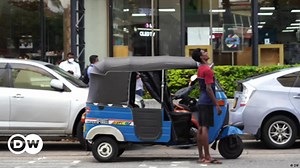 A Sri Lankan rickshaw driver amidst the fuel crisis