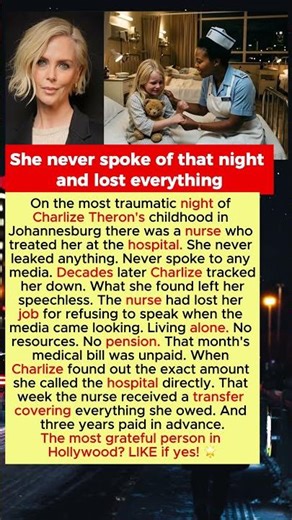 Charlize Theron and the Nurse Who Never Spoke and Paid Dearly for It