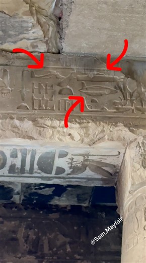 Is it a Helicopter? Is it a Tank? No it's Just Ramesses Il graffiti. Debunking the strange inscriptions in this ancient Egyptian Temple #travelgoals #myegypt #Egypt #uss #thisisegypt #pyramids #egyptology #travelphotography #pyramidsofgiza #travelphotography #travelblog #traveltheworld #travelblogger #cabincrew #luxurytravel #travelpics #ancientegypt #2025goals #foodie #foodlover #sam_mayfair | Sam Mayfair