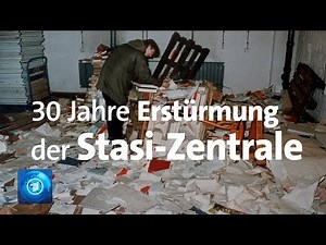 Sturm auf Stasi-Zentrale durch DDR-Bürger vor 30 Jahren/