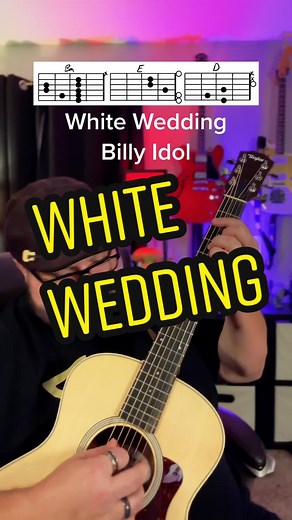 White Wedding Billy Idol Guitar Tutorial by Chevans Music