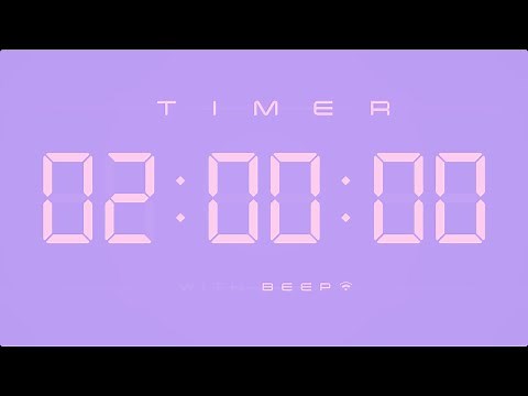 2 Hour Digital Countdown Timer with Simple Beeps 💕💜