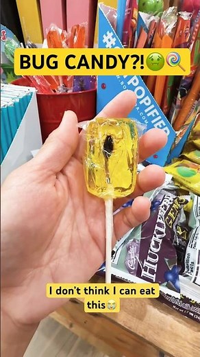 THIS CANDY CONTAINS REAL BUGS! 😱🦗🍭 #noveltycandy #weirdfood #mallofamerica