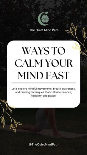 How to Calm Your Mind Fast- Natural Stress Relief #shorts #yoga #shortvideo #naturalstressrelief