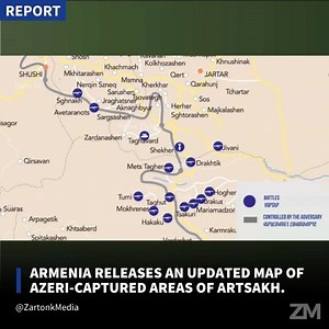 3.8K views · 56 reactions | Armenian Releases An Updated Map Of Azeri-Captured Areas Of Artsakh. | Zartonk Media | Facebook
