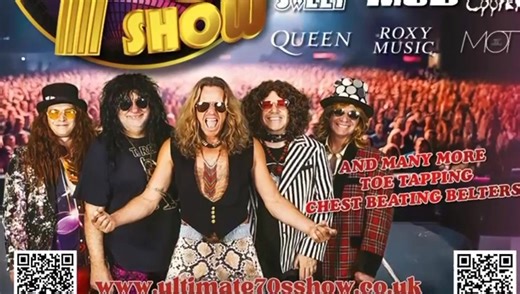 Were super exited to be coming to Whitley Bay for a super evening of Glam Rock whoppers. All you fave tunes from Slade, T.Rex The Sweet, Mud, Alice Cooper, David Bowie, Queen, Roxy Music and many more.. Fancy dress encouraged but not essential. Dont forget your dancing shoes!!. Tickets on sale now!!.. https://www.playhousewhitleybay.co.uk/.../ultimate-70s-show/ | The Ultimate 70’s Show