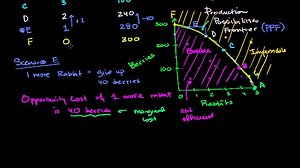Opportunity costs and the production possibilities curve (PPC)
