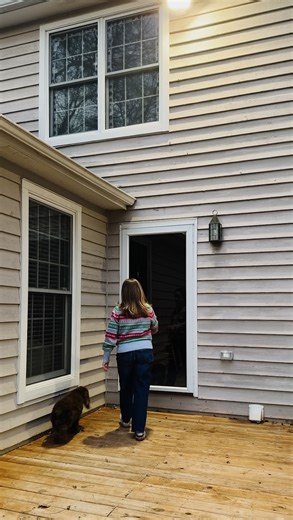 Samantha | DIY & Home Design on Instagram: "#ad I’m a little embarrassed to admit this…but the floodlights on our back deck have been broken since move-in day 🫣 So we finally updated our patio lighting with a quick trip to @loweshomeimprovement , and it’s a simple outdoor upgrade that instantly makes the space feel safer, more finished, and actually usable again - especially for early mornings and evenings outside. Not all home updates don’t have to be big to make a difference 👏🏻👏🏻 Shop the