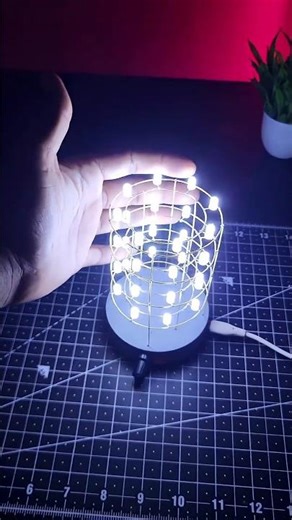 DIY LED Cylinder Lamp #diy #diyprojects #shorts
