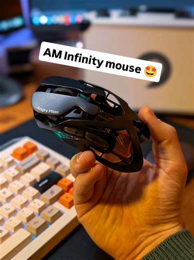 This gaming mouse genuinely blew my mind! 🤯 Always when @Angry Miao reaches out to me to test one of their products I get immediately excited. That's just because their products always go beyond in their quality which is just so cool to experience. This futuristic mouse is the world's lightest gaming mouse, which makes it ideal for gaming, and honestly, also great for everyday work. I've been using it for a couple of days now and the light weight of it feels super satisfying. (Plus it's fun to 
