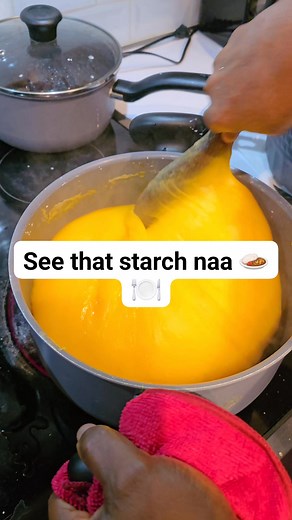 “Starch no be just food, it is comfort. That smooth, stretchy goodness that reminds you of home. When the soup is rich and the mood is right, one swallow can change your whole day. Who else loves their starch soft and hot?” #imagbecossy #hotstarch #positiveenergy 🍛 | Iyobosa Cossy Imagbe