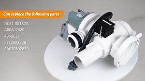 DC97-20621A, DC97-17999N Washer Pump Assembly Compatible with Samsung Washing Machine Drain Pump Motor Replace DC31-00187A PX3516-01 4959632 AP6807020 PS12592830 EAP12592830