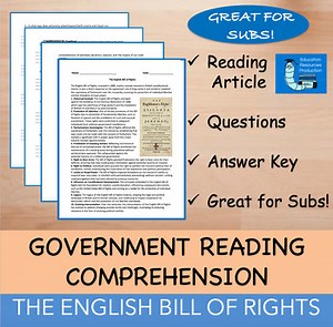 English Bill of Rights - Reading Comprehension Passage & Questions