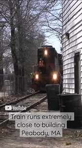 805K views · 9.1K reactions | Full video: https://youtu.be/dfJtf4G4KLE Train passes feet from building! Pan Am Railways Peabody, MA | South Coast Rail Videos & Media | Facebook