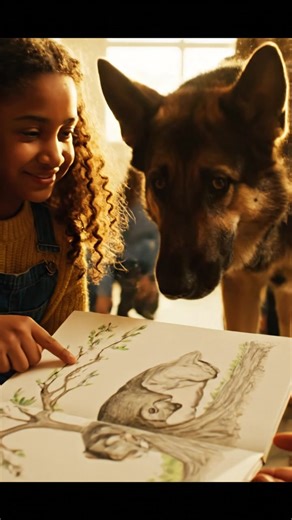 🐾 Nobody Could Handle This “Dangerous” German Shepherd — Until One Little Girl Walked In and Changed Everything… Shadow had been labeled “unfixable.” Eight months in the shelter. Eight months growling, snarling, refusing to let a single human near him. Volunteers avoided his kennel. Staff warned everyone: “That one is too far gone.” But then a 10-year-old girl named Laya walked in… and everything shifted. While adults flinched, she sat cross-legged in front of his cage, calmly drawing a picture