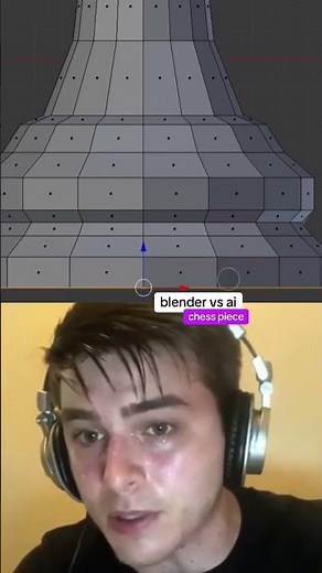 blender vs ai chess piece #chess #blender #design #3Dmodel #model