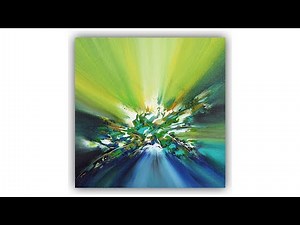 Abstract Painting Technique / Acrylic Paint / Palette Knife / Demo #004 Timelapse