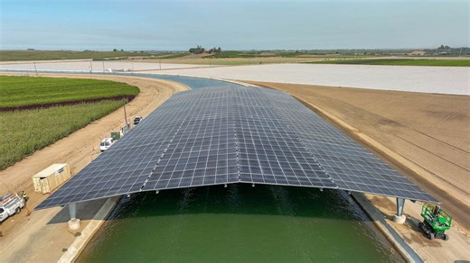 California Covers Canals With Solar Panels to Combat Drought and Produce Clean Energy