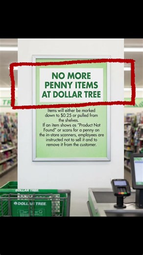 🚨 **DOLLAR TREE PENNY SHOPPERS — BIG CHANGE!** 🚨 If you’re still hunting for those **$0.01 penny items at Dollar Tree**, there’s an important change to know! 👀 According to the new corporate instructions, **Dollar Tree will no longer sell penny items.** Items that are being removed from clearance will either: 💚 Be marked down to **$0.25** 💚 Or be **pulled from the shelves** If an item scans as **“Product Not Found”** or rings up for **$0.01 on the in-store scanner**, employees are instructe