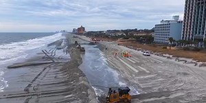 Beach renourishment wraps up on north end of Myrtle Beach, new project set to begin mid-April