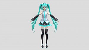 TDA Miku (with bones) - Download Free 3D model by zHairezt