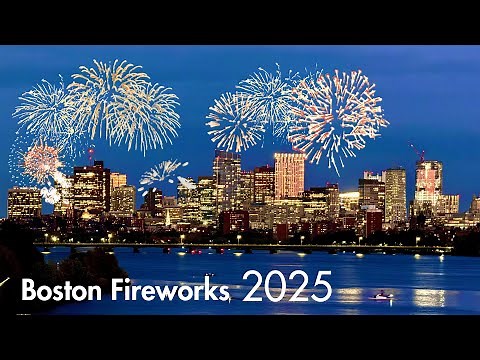 Boston Fourth of July 2025 Fireworks as Seen Live from the Charles River