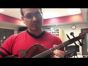 Violin - D minor scale & arpeggio in 2 octaves