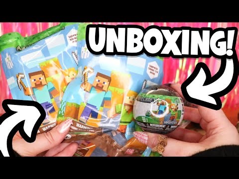 Minecraft Unboxing! ⛏️ Figures, Keychains & Mashems
