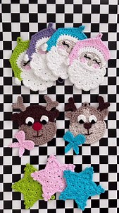 A little Christmas magic in 3 pattern collections. 🎅 Santa, 🦌 Reindeer, ⭐ Stars - mix and match them to create ornaments, appliqués, gift toppers, and the sweetest holiday keepsakes. ALL patterns are 25% off on Etsy during our holiday sale! 🎄 Find the patterns on Etsy the Star & Santa Applique tutorials on YouTube! 🔗 links are in the comments 👇 #crochet #crochetchristmas #crochetsanta #crochetlove #crochetersofinstagram #ohmeohmycrochet | Oh Me Oh My Crochet