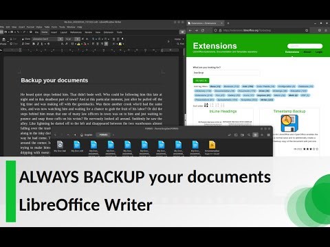 ALWAYS BACKUP your documents - LibreOffice (read also the video description)