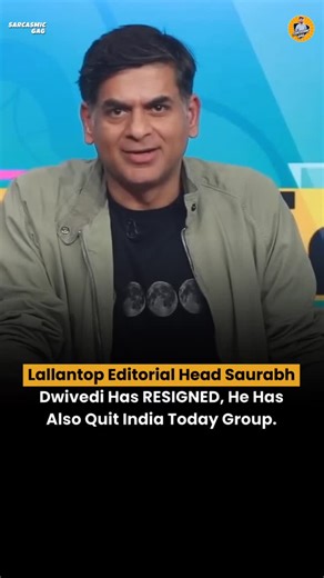 SARCASMICGAG - Harsh Chaudhary on Instagram: "Saurabh Dwivedi, founding editor of The Lallantop, ended his 12-year tenure with India Today Group's digital arm, where he grew it to 35 million YouTube subscribers with shows like Netanagri and the LT Show. Known for raw, conversational Hindi journalism aimed at young audiences, he plans a study leave followed by new creative pursuits outside the group."