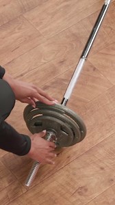 Fitvids Cast Iron Standard Weight Plates Including 5FT Standard Barbell with Star Locks, 45-Pound Set (35 Pounds Plates + 10 Pounds Barbell), Multiple Packages, Style #5