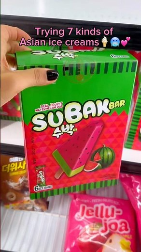 Trying 7 kinds of Asian ice creams… #food #eating #mukbang #ice cream