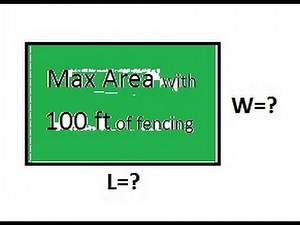 Calculus 1: Max-Min Problems (2 of 30) Rectangular Area