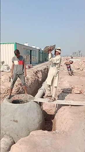 Benching work of Sewerage manhole