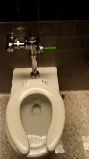 Clogged Powerful 2000's American Standard Afwall Toilet Overflowing at my High School! XD.